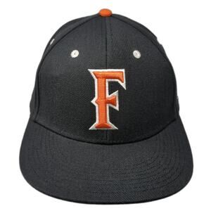 Letter F Logo Fitted Hat Black 7 3/8 Embroidered Vent Holes The Game